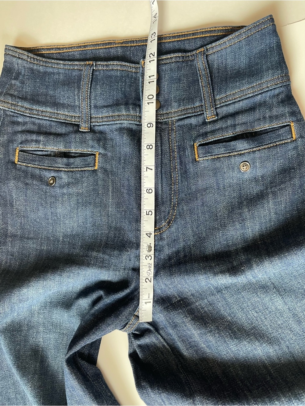 Pilcro by Anthropologie Cotton Dark Wash High-Rise Wide-Leg Denim Jeans - Picture 7 of 9